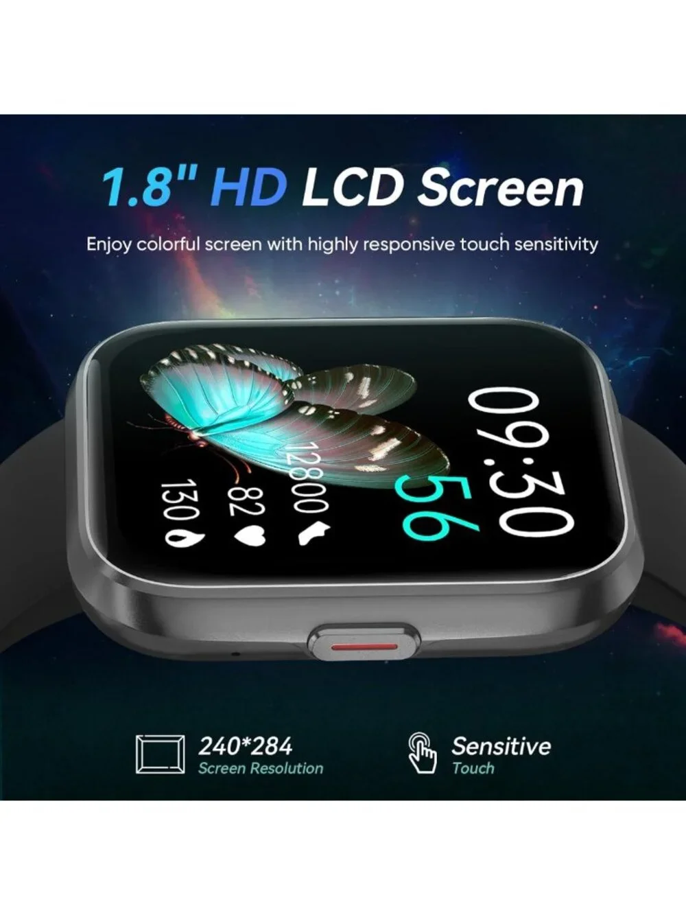 HD Smartwatch for Men - Fitness Tracker, Bluetooth Calls, IP68 Waterproof, 110